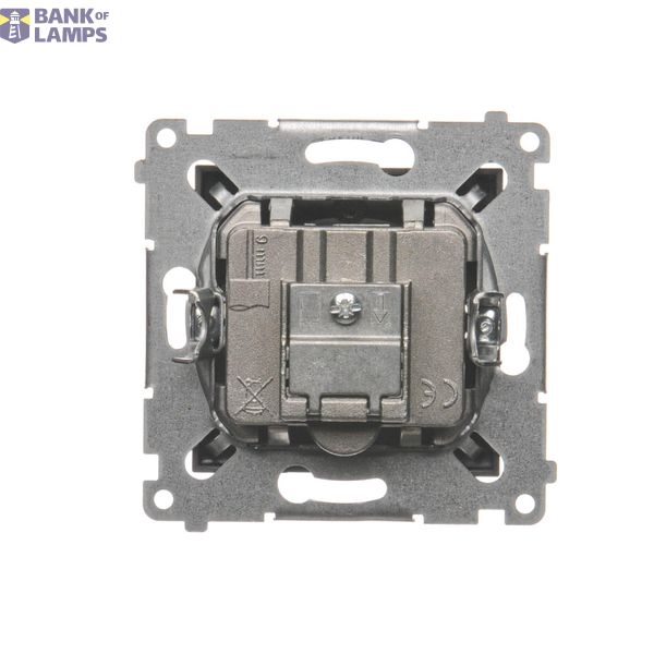 Single switch with backlight LED, (module), 10AX, quick connection, Bronze matt, metalic image 1