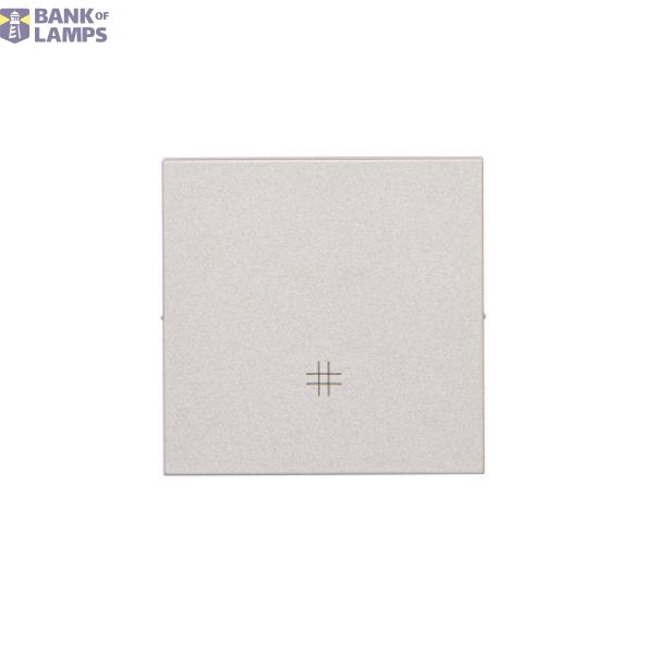 Single button for switches and push buttons, matt aluminum image 1