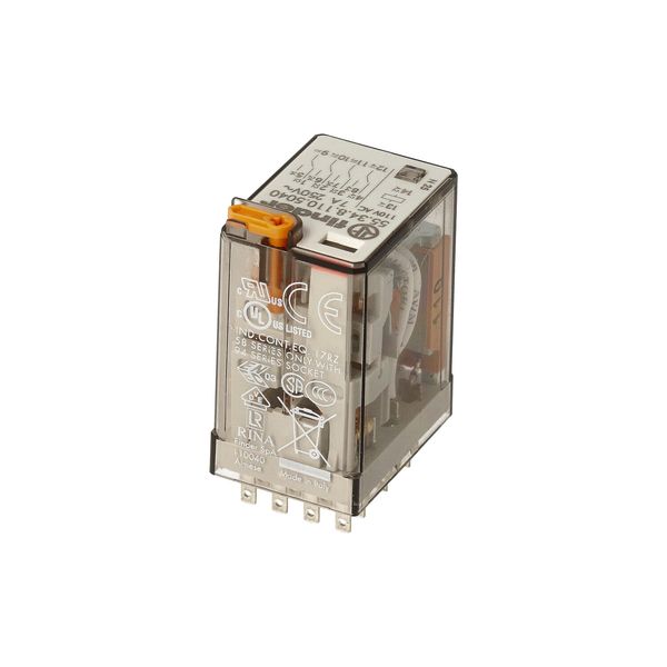 General purpose Rel. 4CO 7A/110VAC/Agni+Au/Test button/Mech.ind. (55.34.8.110.5040) image 5