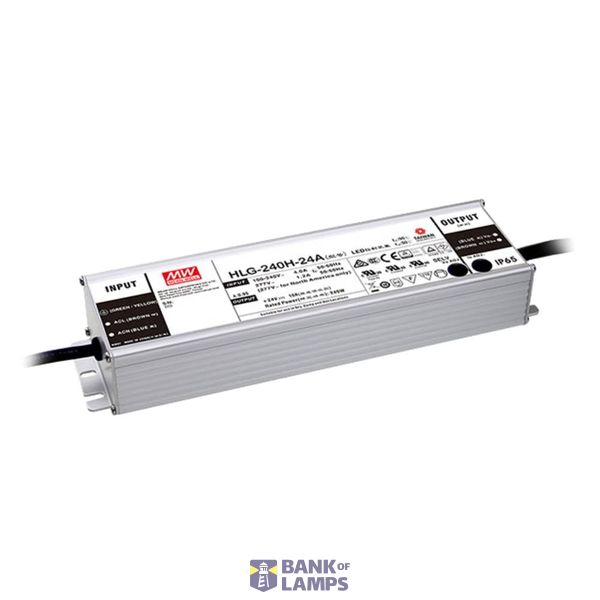 HLG-240H-48A LED driver, IP65 240W, 48V, 5A CV+CC, MEAN WELL image 1