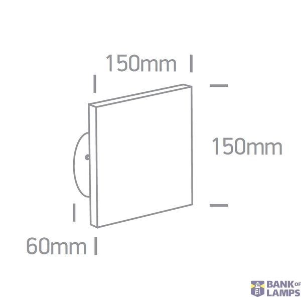 ANTHRACITE WALL LED 7W WW IP54 230V DARK LIGHT image 2