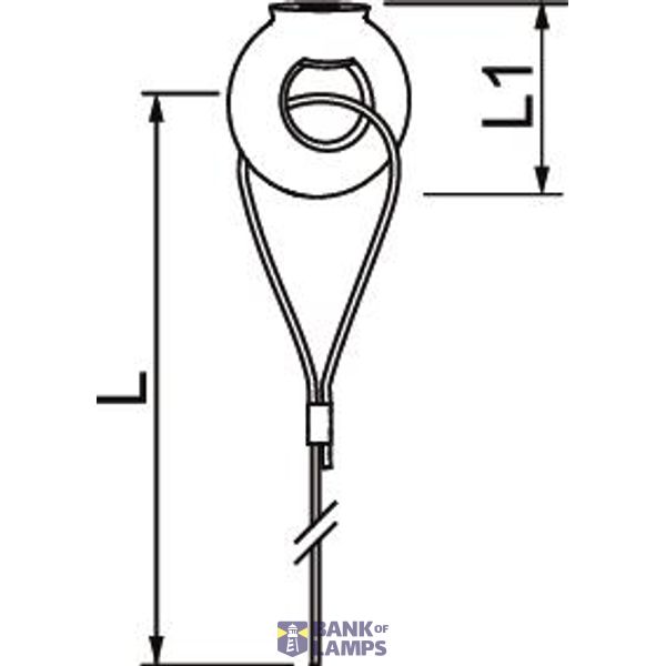 QWT RO 1 2M G Suspension wire with eyelet 1x2000mm image 2