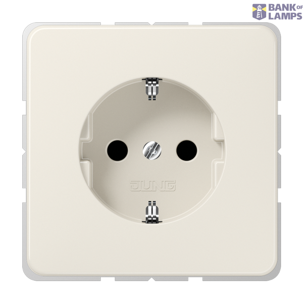 SCHUKO socket, 16 A 250 V ~, screw terminals, integrated increased contact protection, SAFETY+, thermoplastic, CD series, white image 1