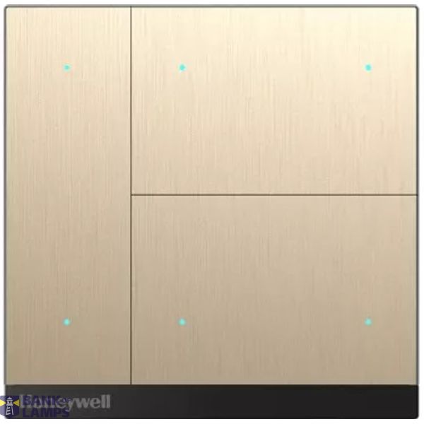 KNX pushbutton 6-way, brushed bronze image 1