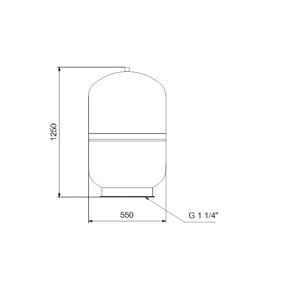 Expansion tank GT-D-240 PN10 V, vertical, dubbel diaphragm image 2