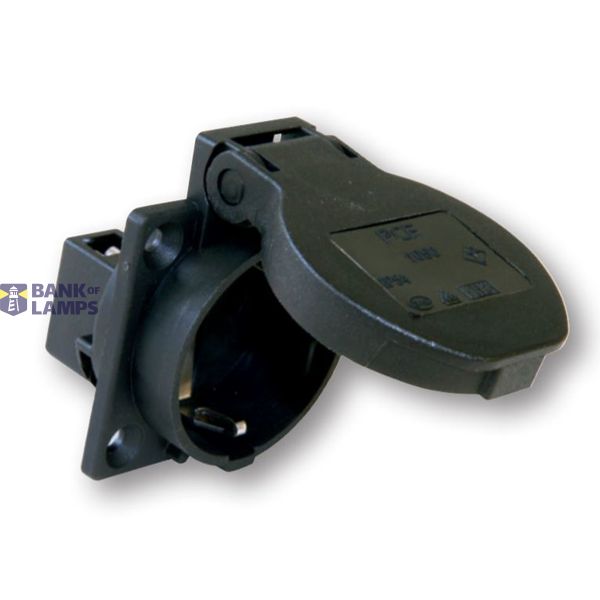230V panel plug socket with pin image 2