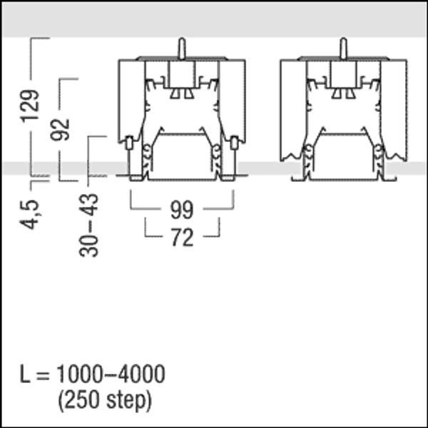 SLN2-C MRT L1500 WH - Channel for LED light line image 3