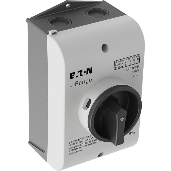 J16/B/N Main switch, 16 A, surface mounting, 3 pole + N, STOP function, With black rotary handle and locking ring, Lockable in the 0 (Off) position image 15