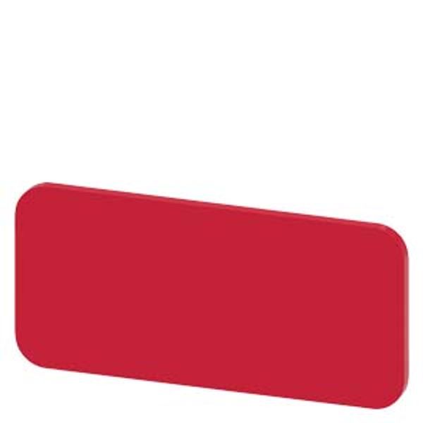 Labeling plate 12.5x27 mm, label red, without inscription image 1