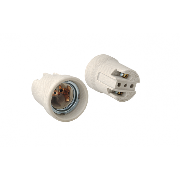 Ceramic socket E40, white image 1