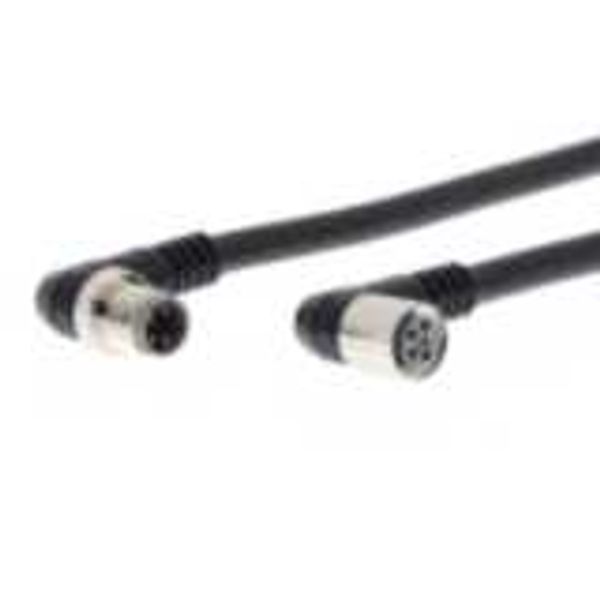 Cable with connectors on both cable ends, M8 right-angle socket (femal XS3W5018F image 3
