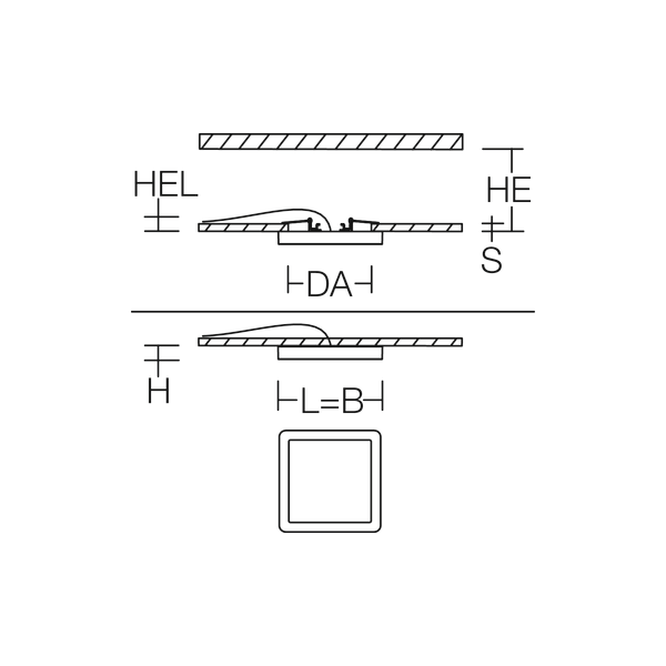 TRIXY square, 9...15 W, 990...1700 lm, 830, 840, white, on/off Surface image 3