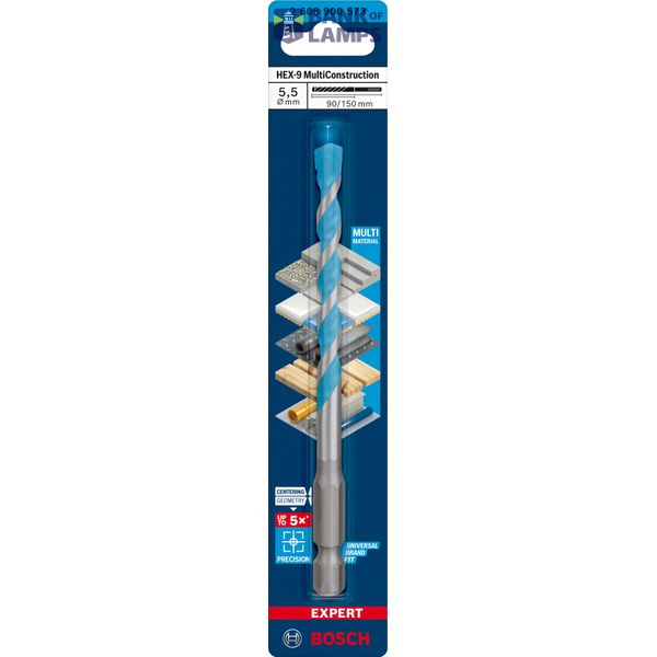EXPERT HEX-9 MultiConstruction Drill Bit, 5.5x90x150 image 2