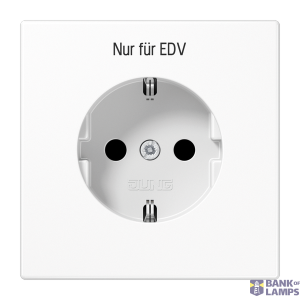 SCHUKO socket, 16 A 250 V ~ IT, Duroplast, LS series, alpine white image 1
