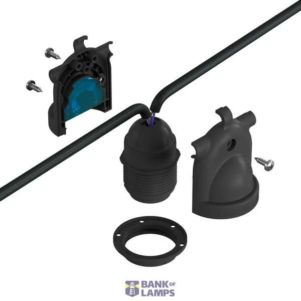 Eiva-2, 2-way outdoor lamp holder E27 and IP65 rating for Modulair System image 2