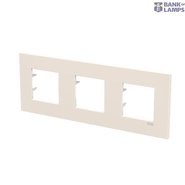Frame 3-gang - ABB logo - White image 2