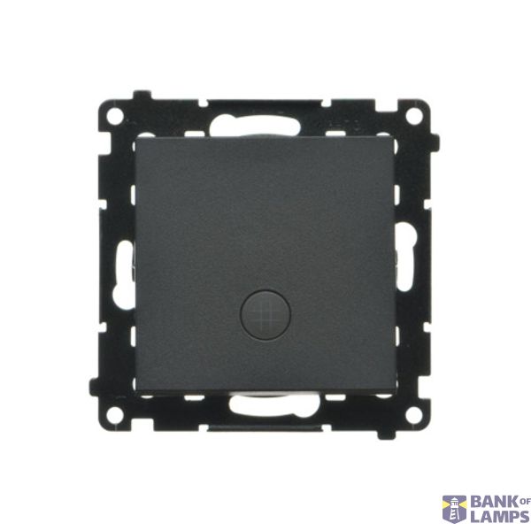 Interdediate switch with LED indicator light, 10AX, black matt image 1