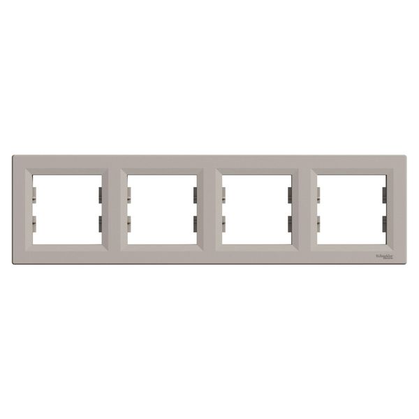 Asfora-horizontal 4-gang frame-bronze image 1