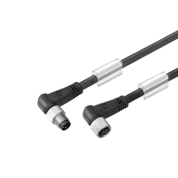 Sensor/actuator line, M8, Number of poles : 4, 10 m, pin, 90&deg; - socket 90&deg;, Shielded: Yes, LED: No, Sheath material: PUR, Halogen: No image 2