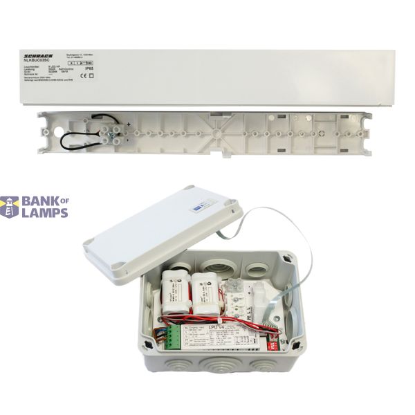 Emergency light. KB ERT-LED with autotest. 3 hours, 230V AC, wall-mounted. image 1