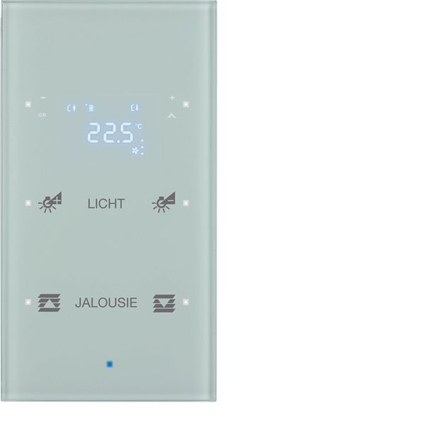 KNX glass sensor 2g thermostat, display, intg bus coupl. ,KNX-TS senso image 1