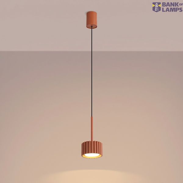 Pendant lamp AURA 1 red ochre Gx53 image 2
