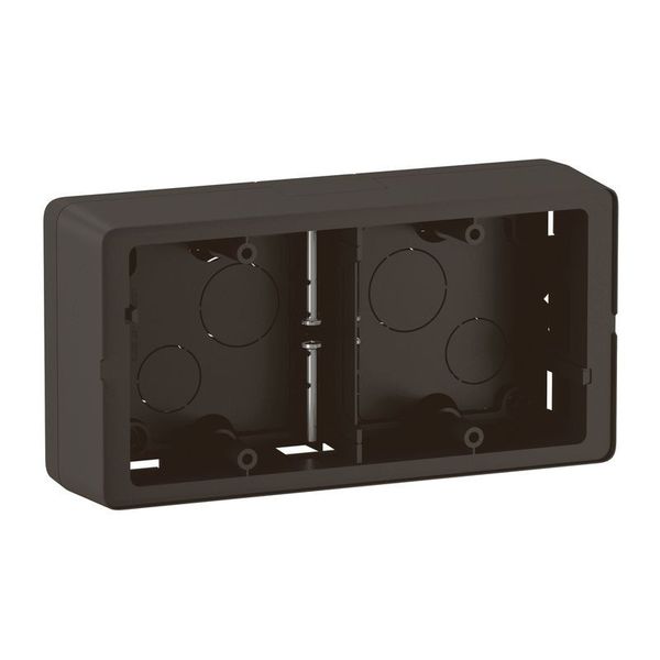 SURFACE MOUNTING BOX 2 GANG BLACK image 2