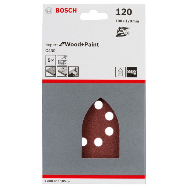 5-piece C430 sanding sheet set 100 x 170 mm, 120 image 1