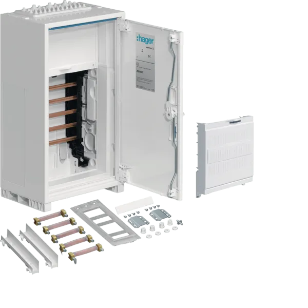 Connection cabinet with busbars, IP44 SKII, side, with connecting material image 1
