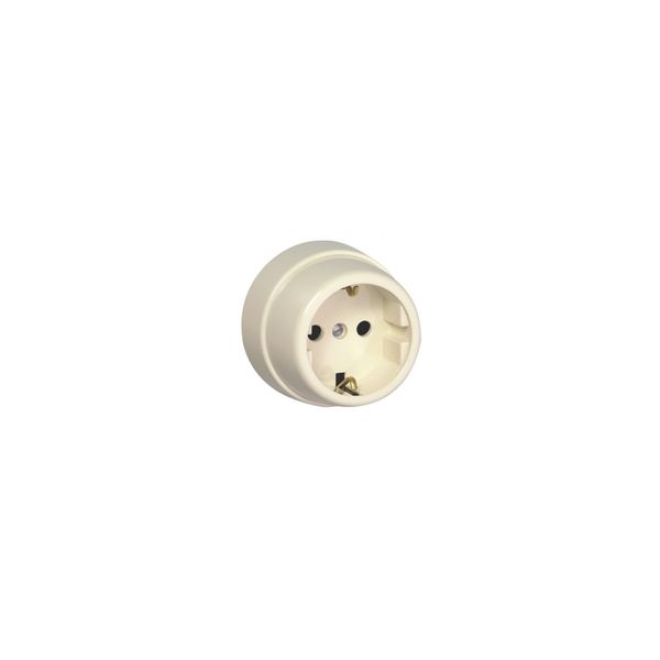EARTH SOCKET (SCHUKO TYPE) IVORY image 1