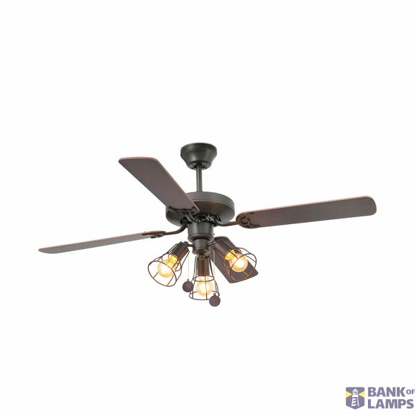 YAKARTA Ø1210MM BROWN 4 BLADES 3XE27 60W image 1