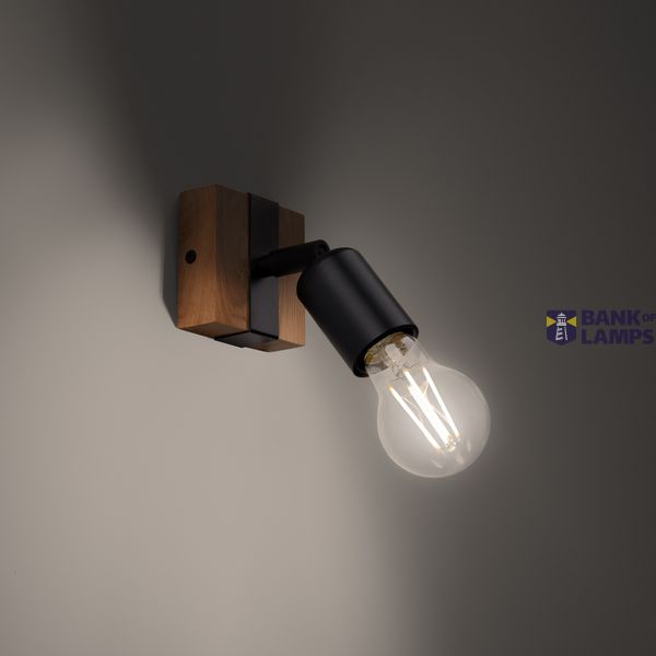WALL LAMP ZUCA BLACK E27 1X15W IP20 image 7