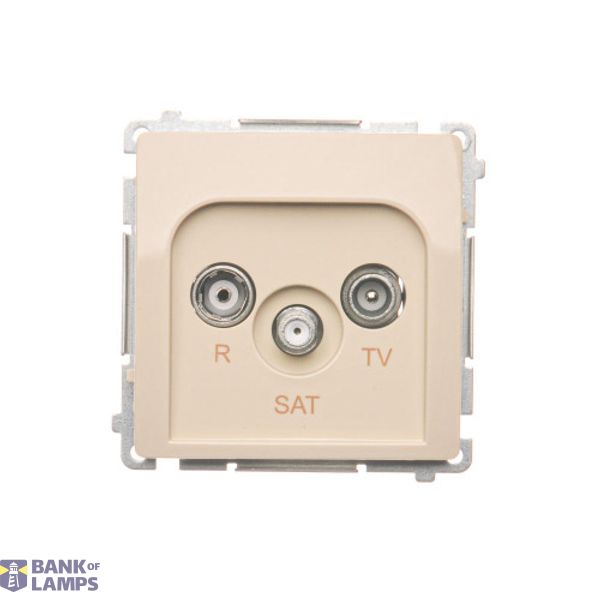 R-TV-SAT final aerial socket, atten.: 1dB, beige image 1