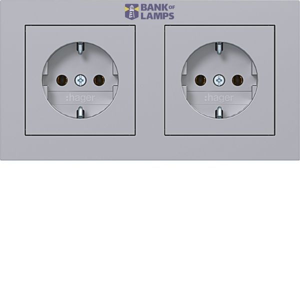 WCD RA 2V (duo box), cover frame, wired, single-piece, A.1 titanium image 1