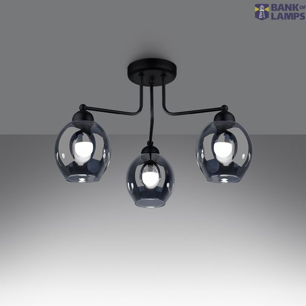 FILLAN 3 BLACK CHANDELIER E27 3X60 IP20 image 8