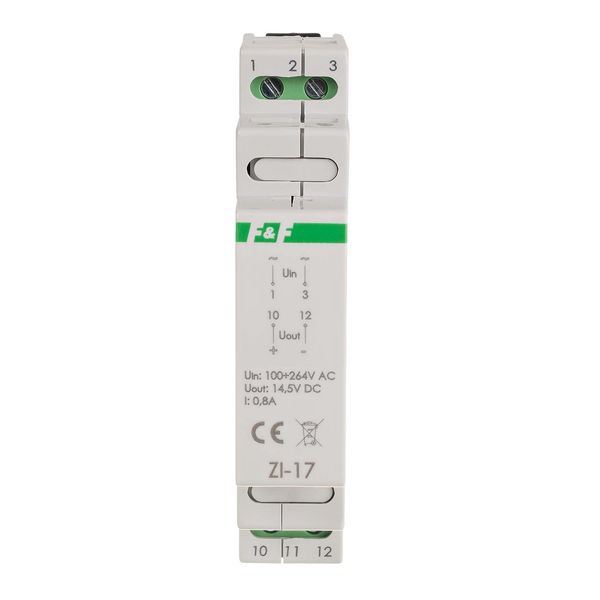 Switched-mode power supply 12W, 14.5V DC, supply voltage 100Ã·264V, for DIN rail mounting image 2