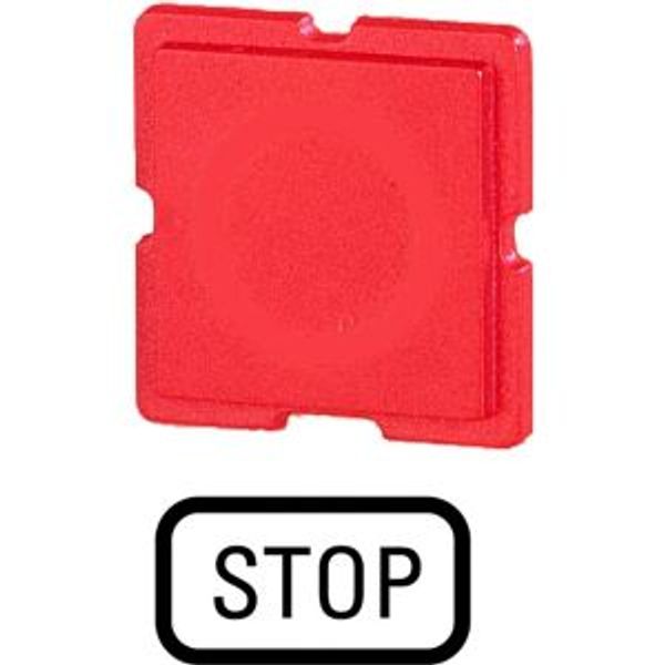 110TQ25 Button plate, red, STOP image 4