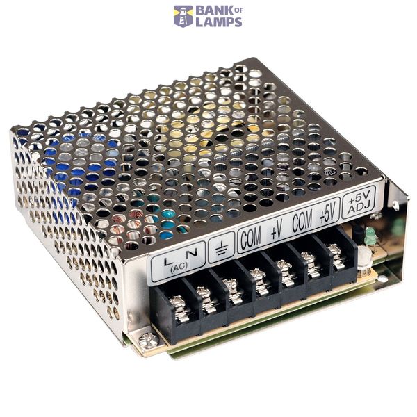 RD-50A Switching power supply, closed, 54W, +5/+12V, MEAN WELL image 1