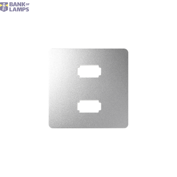 Cover for 2 x USB (2.0) type A socket, female, aluminum image 1