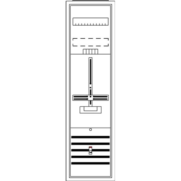 DA17BA Meter board, Field width: 1, Rows: 7, 1100 mm x 300 mm x 215 mm, Isolated (Class II), IP31 image 17