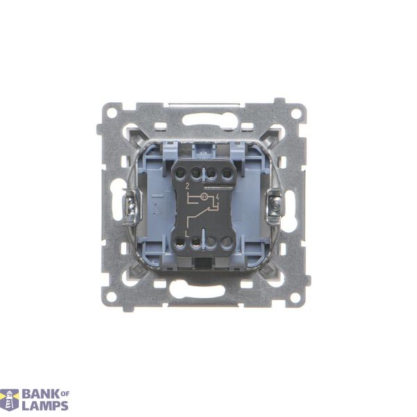 Quadruple push button, (module), 10AX, 10A, quick connection, Silver matt, metalic image 1