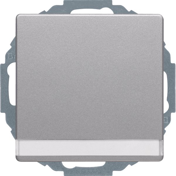 SCHUKO socket outlet w. hinged cover a. labelling field, Q.x, alu velv image 2