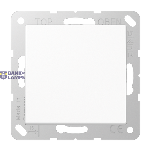 SCHUKO socket, 16 A 250 V ~, without claws, hinged cover, Duroplast, Series A, alpine white image 1