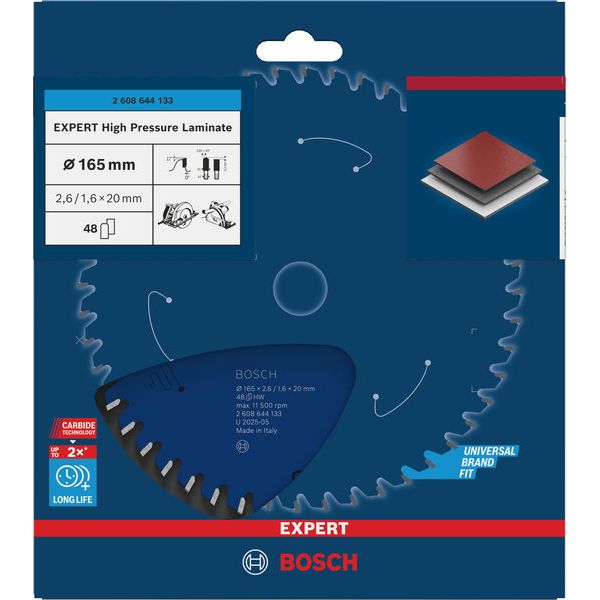 Circular saw blade Expert for High Pressure Laminate 165 x 20 x 2,6 mm, 48 image 2