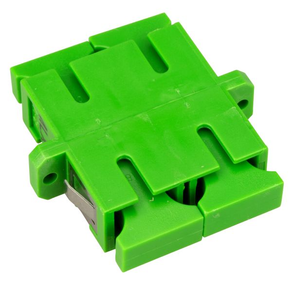 FO Coupler SC/APC-Duplex,Plastic,Singlemode,zirc,fl,greenECO image 1