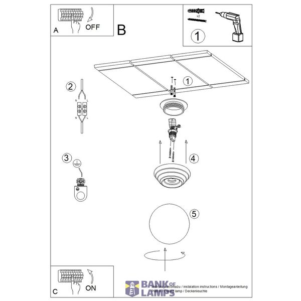 Ceiling lamp ZORI yellow IP44 image 10