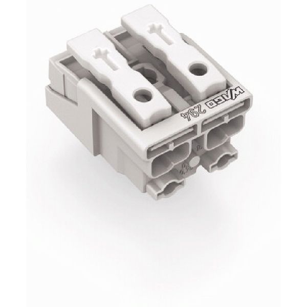 Lighting connector push-button, external without ground contact white image 2