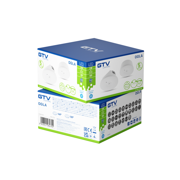 Emergency LED luminaire OGLA, 3 W, 200 lm, 6400K, AC220-240V, IP20, 3 hours, single-mode, TEST button image 3