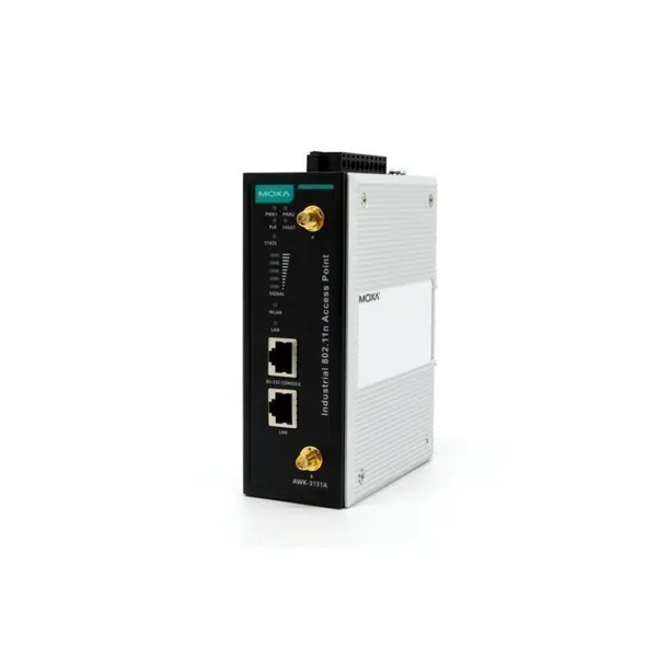 MOXA – AWK-3131A-US-T – 802.11abgn access point, US band, -40 to 75C operating temperature image 1