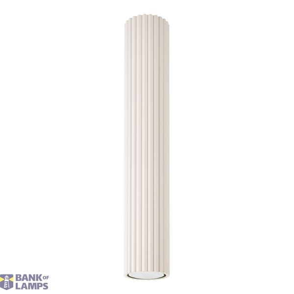 CYLINDRICAL BEIGE CEILING LAMP 40 CM CARBON VERTICAL PATTERN GU10 image 11